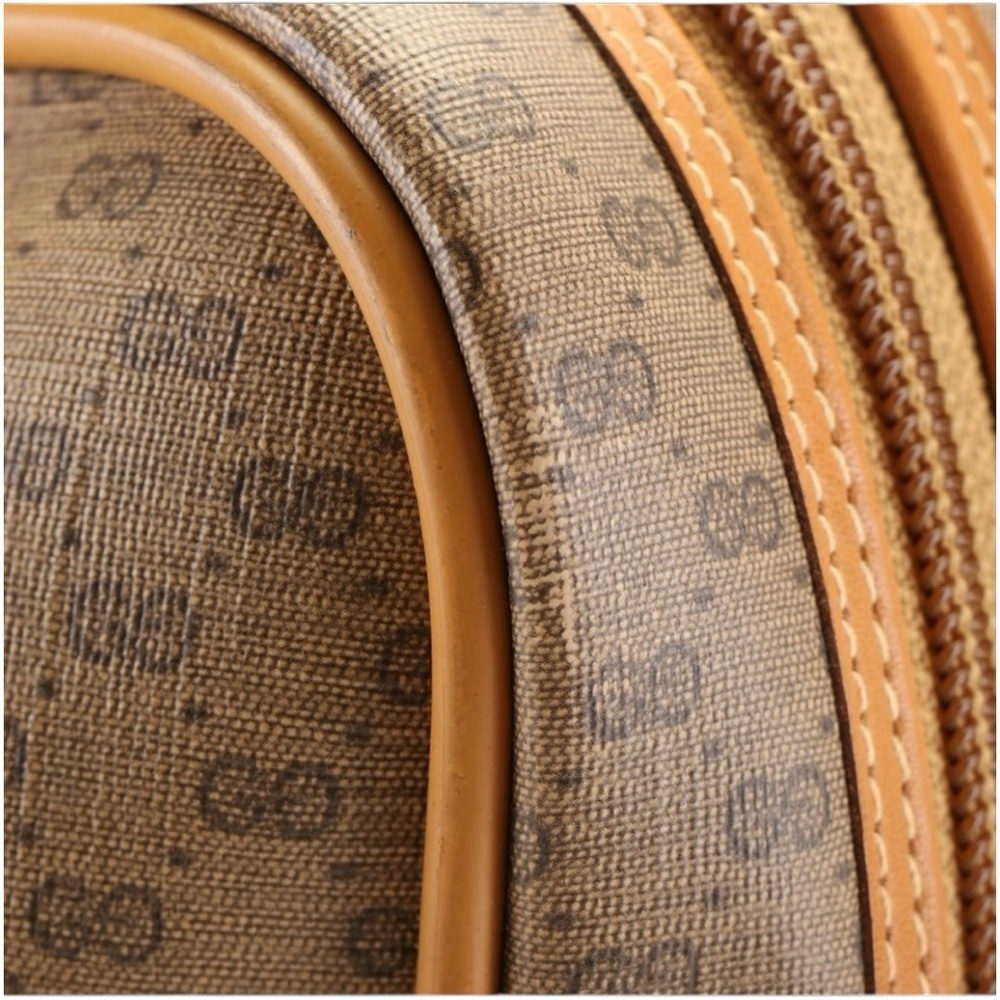 Gucci Micro GG Coated Canvas and Leather Travel Bag Luggage Tag lock key vintage - Picture 15 of 16